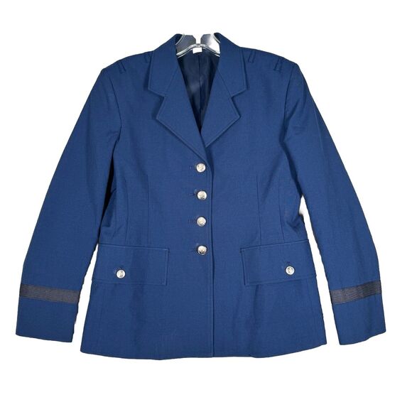 Hanover Uniform Co Blazer Womens 6 Short Blue Wool Blend Military School Preppy - Picture 1 of 9